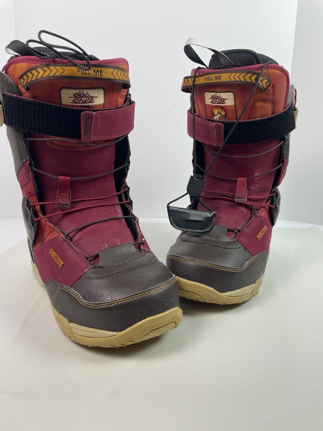 Deeluxe Deemon Men's Snowboard Boots Size 9 Us Brown Burgundy